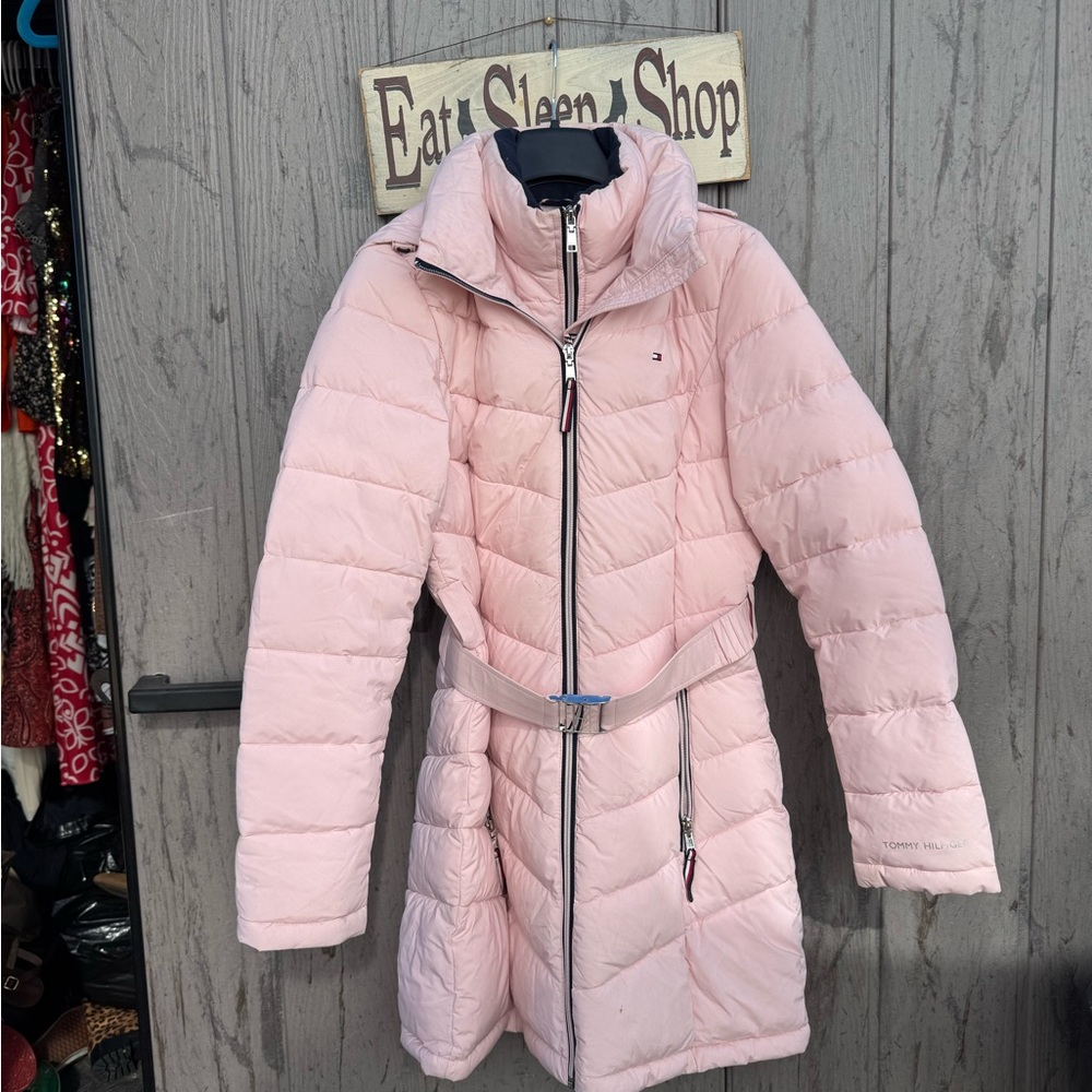 Tommy Hilfiger Women's Light Pink Puffer Jacket